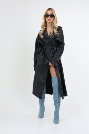 מעיל  דמוי עור קלאסי