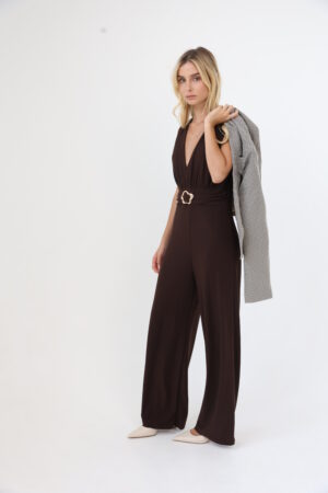 אוברול אלגנטי חום